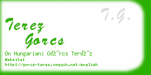 terez gorcs business card